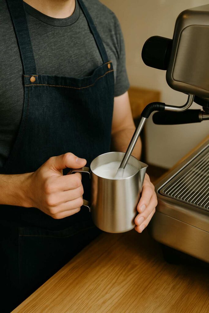 Kahve Yapımında Süt köpüğü Hazırlama Adımları